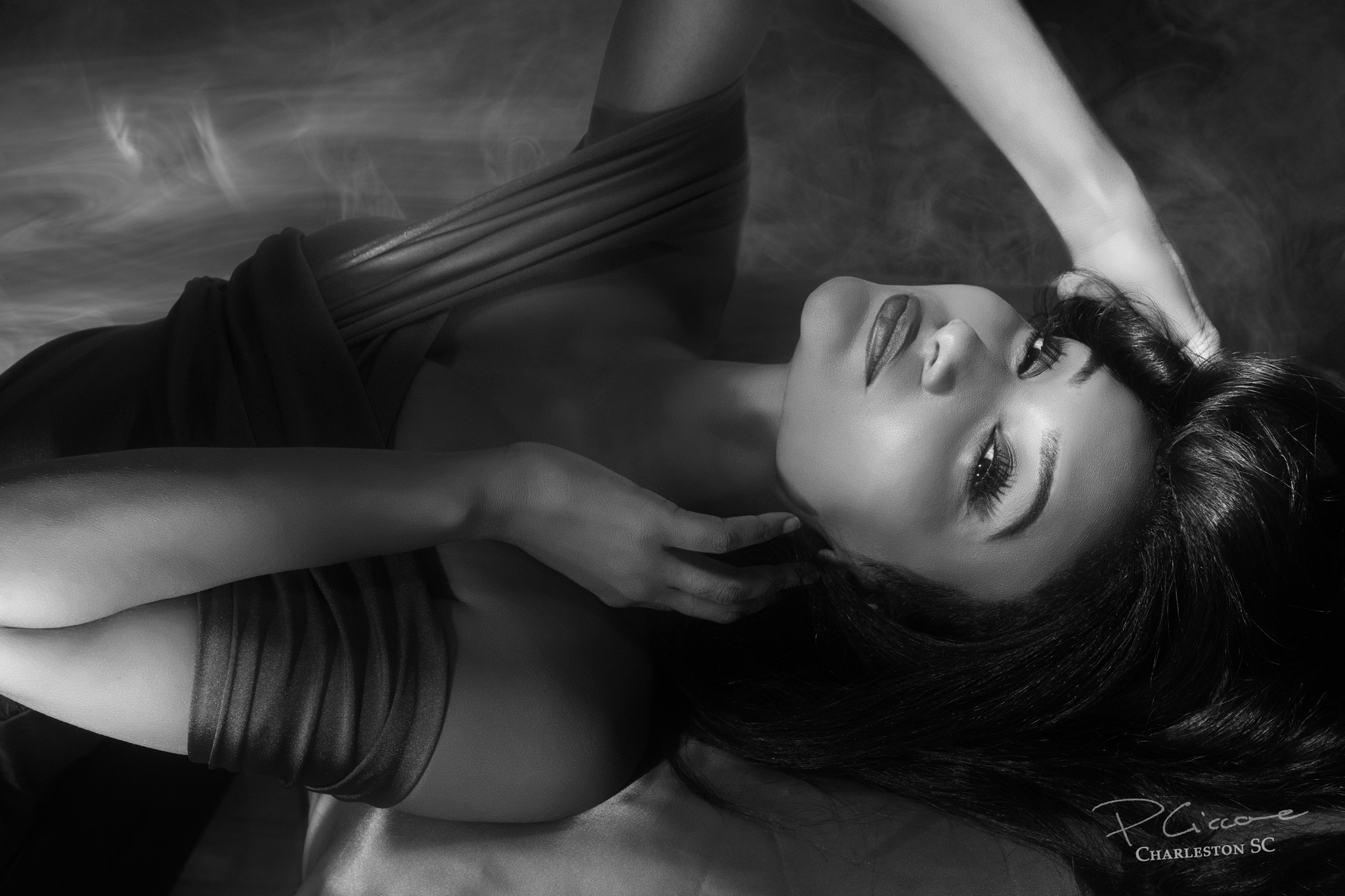 Classic Hollywood Black and White Portrait Of Courtney