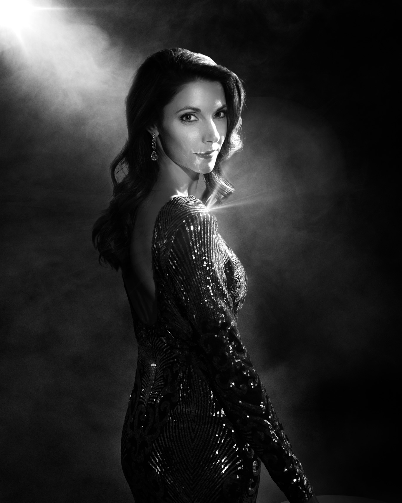 Classic Hollywood Black and White Portrait Of Lacy Miller