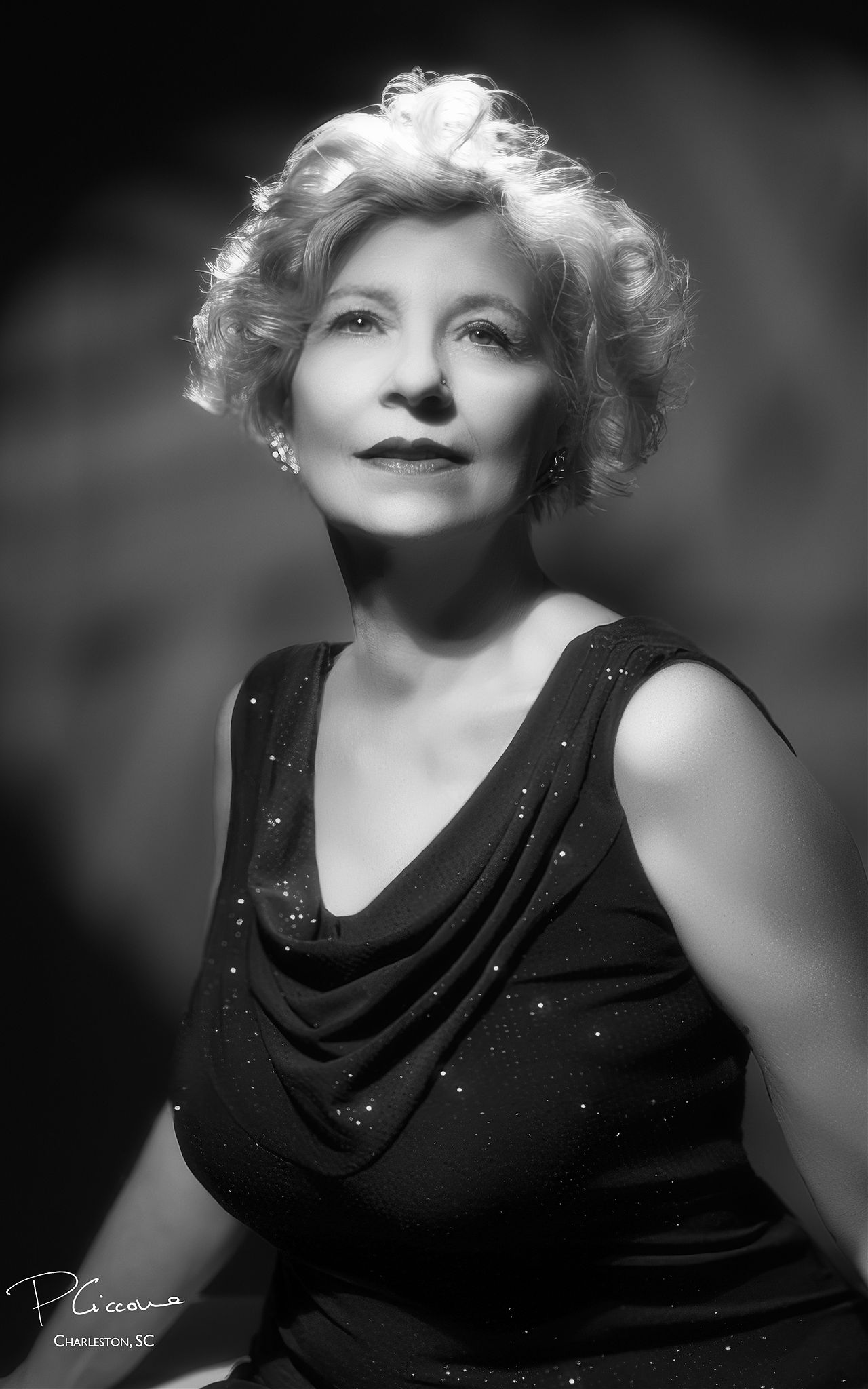 Classic Hollywood Black and White Portrait Of Maggie